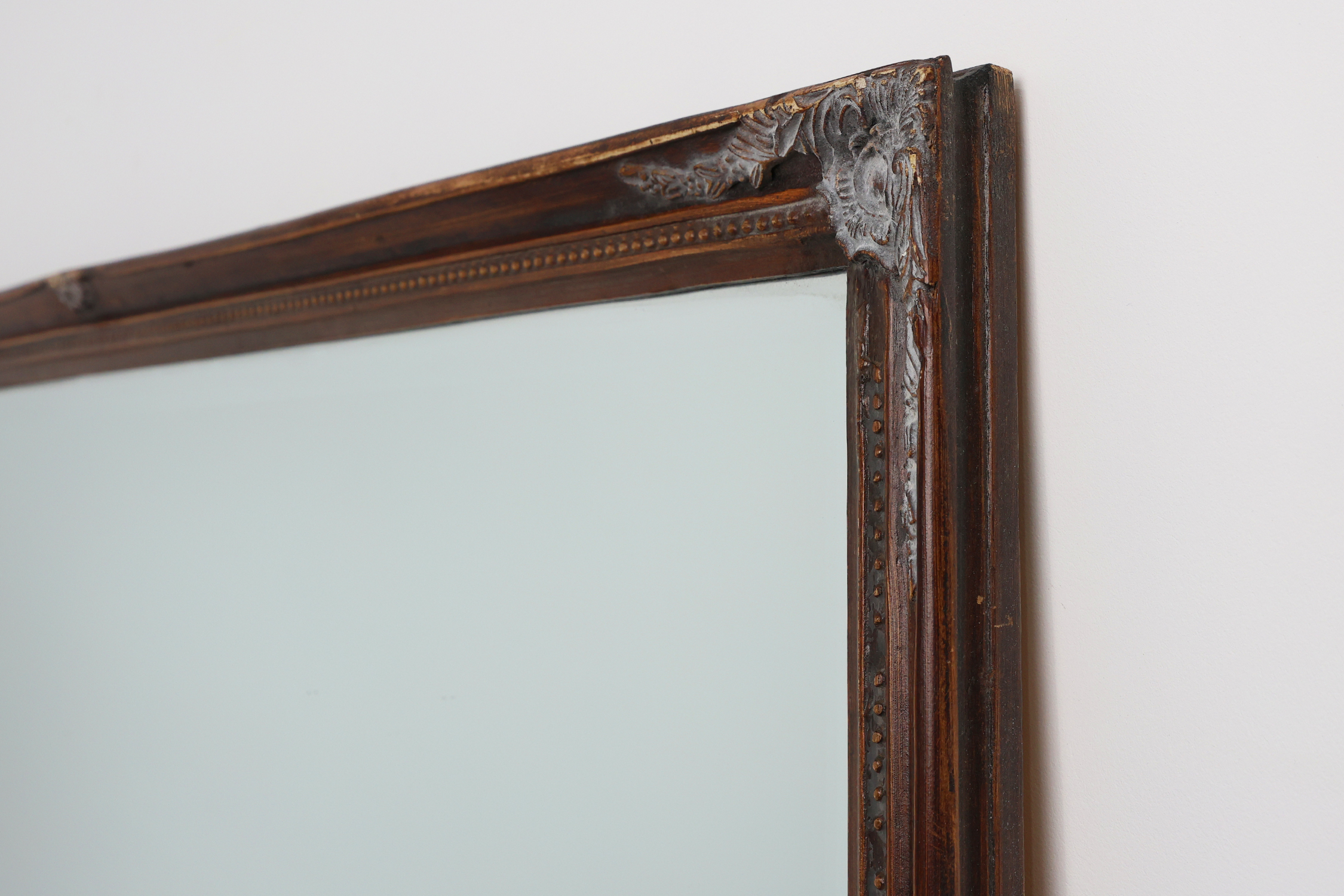 Antique Facet-Cut Mirror in Carved Wood, France 1850sthumbnail
